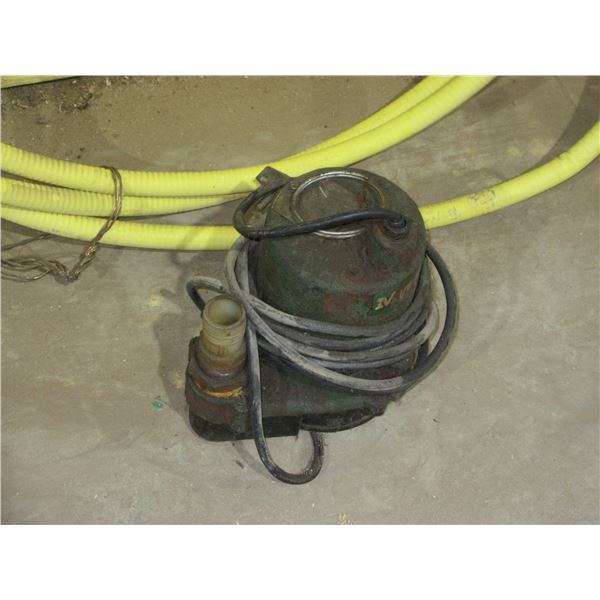 SUMP/DISCHARGE PUMP & YELLOW HOSE