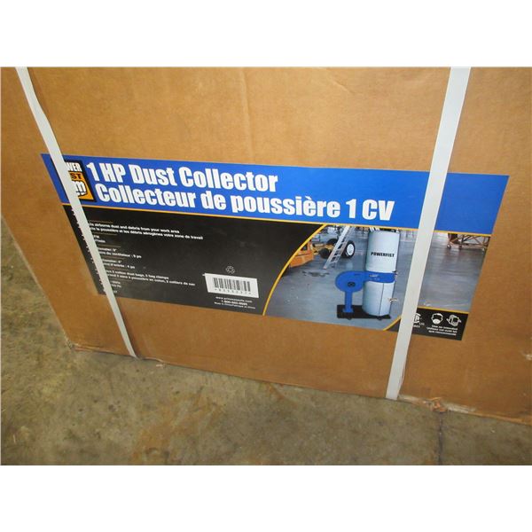 NEW:  POWERFIST 1 HP DUST COLLECTOR (SEALED IN ORIGINAL BOX)