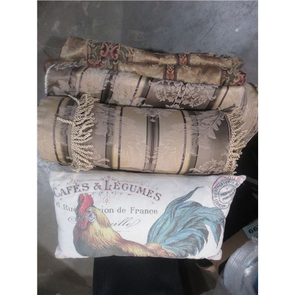 TOTE C/W ASSORTED PILLOWS & THROW CUSHIONS