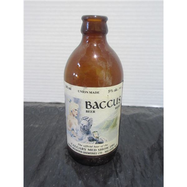 COLLECTABLE:  BACCUS BEER BOTTLE