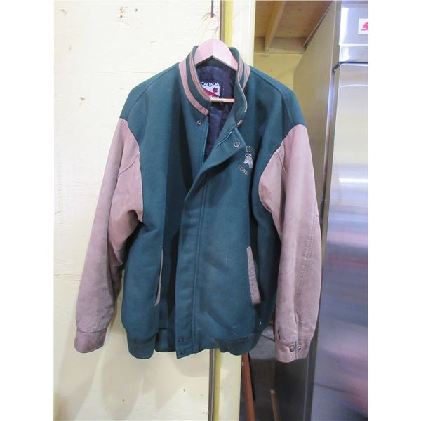 MEN'S SUEDE & FELT JACKET (SIZE 2XL)