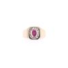Image 2 : Elegant Ruby & Diamond 14k Yellow Gold Ring