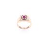 Image 3 : Elegant Ruby & Diamond 14k Yellow Gold Ring