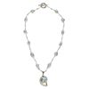 Image 1 : Grey Baroque Pearl Sterling Silver Shell Necklace