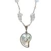 Image 2 : Grey Baroque Pearl Sterling Silver Shell Necklace
