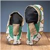Image 1 : Ca 1870 Sioux Beaded Hard Sole Mocassins ex-Cowans
