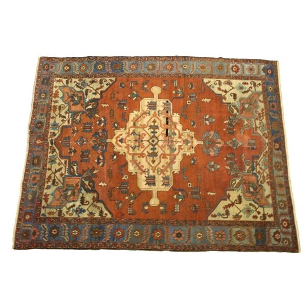 Ca. 1880 Antique Serapi, Persian Fine Wool Rug