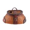 Image 1 : Early Turtle Leather & Bamboo Weave Fishing Creel