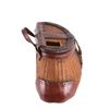 Image 2 : Early Turtle Leather & Bamboo Weave Fishing Creel