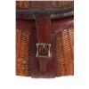 Image 8 : Early Turtle Leather & Bamboo Weave Fishing Creel