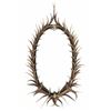 Image 1 : Large Oval Antler & Antler Burl Mirror c. 20th C.