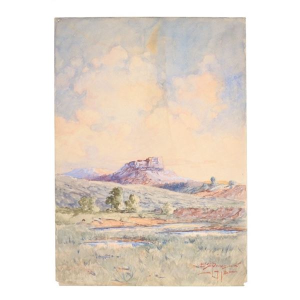 Edgar S. Paxson (1852-1919) Yellowstone Painting