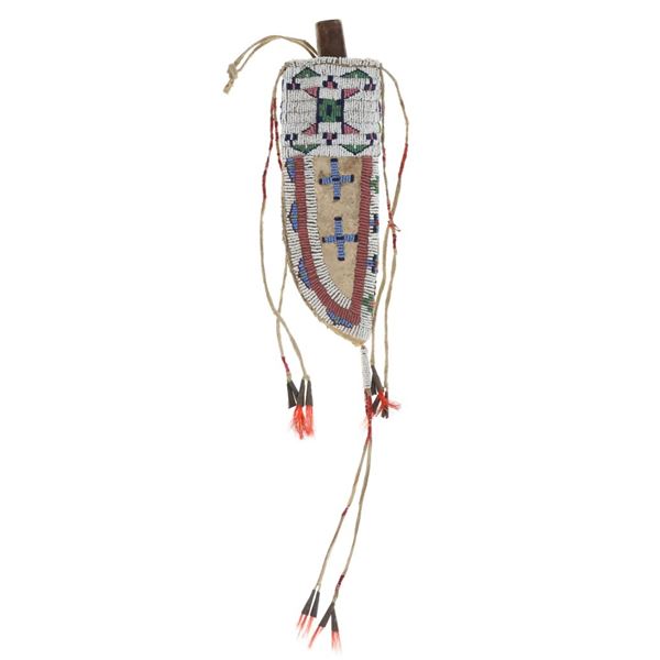 Ca. 1870 Northern Cheyenne Beaded & Quilled Sheath