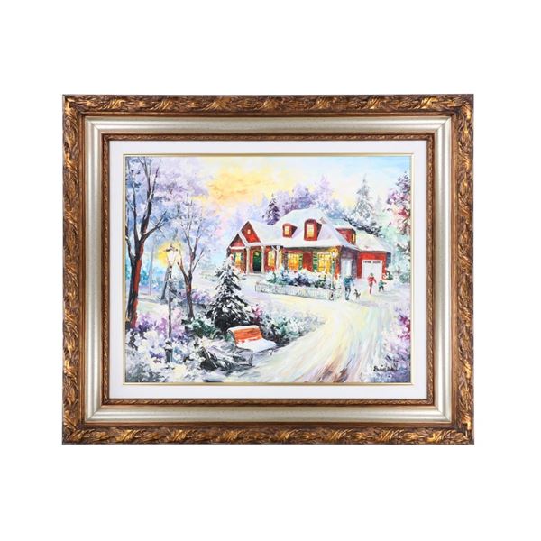 Signed Daniel Wall, "Beautiful Winter 2", oil
