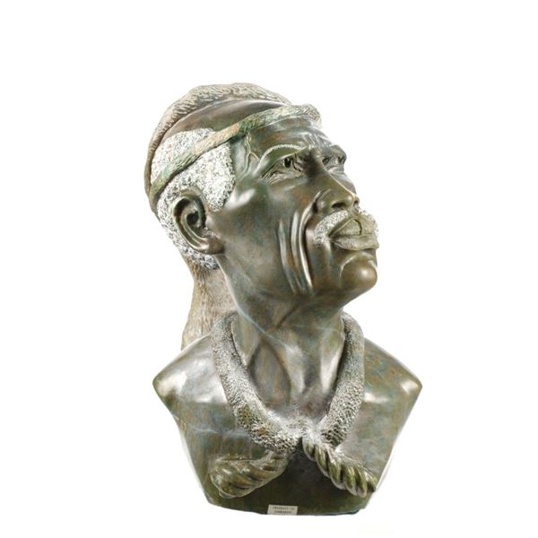 Zimbabwe Verdite Carving Of Man By S. Majonie 1991