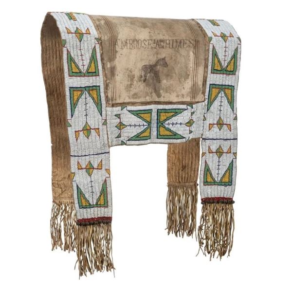 Ca. 1870 Sioux Beaded Saddle Blanket ex-Jerich
