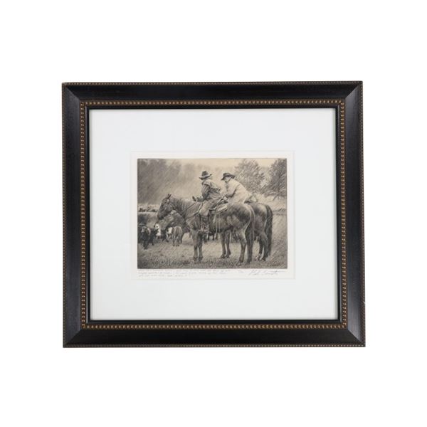 Bob Coronato Chine-Collé "Weather Quits" Etching