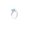 Image 8 : Freeform 2.07ct Emerald & Diamond Platinum Ring