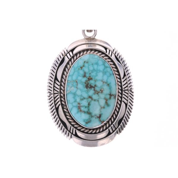 Navajo Eugene Belone Sterling Turquoise Necklace