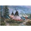 Image 4 : Thomas Kinkade Tipi's on the Rockies Signed Canvas