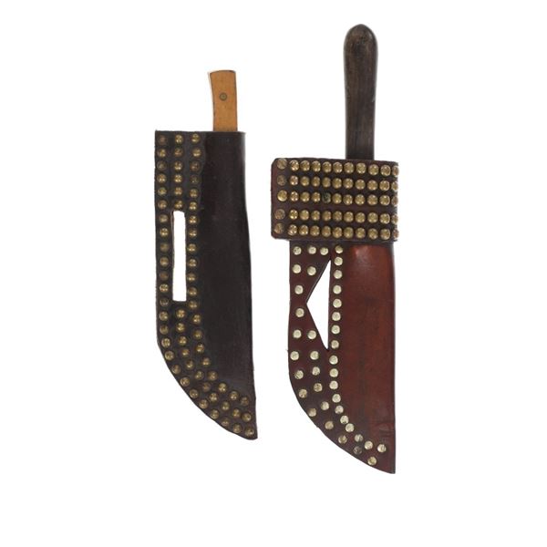 Ca. 1930-1950s Blackfoot Indian Tacked Sheaths (2)