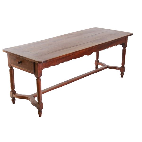 Louis XV Provincial Farmhouse Trestle Table 19th C