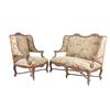 Image 1 : 18th C. Louis XV Fauteuil Salon Two Piece Suite