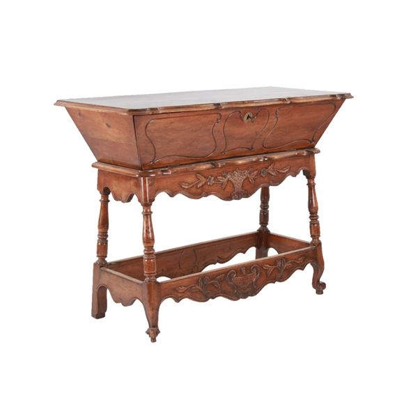 18th Century Louis XV Walnut Dough Box on Stand