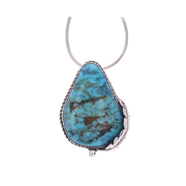 Navajo Sterling & Cripple Creek Necklace 20th C.