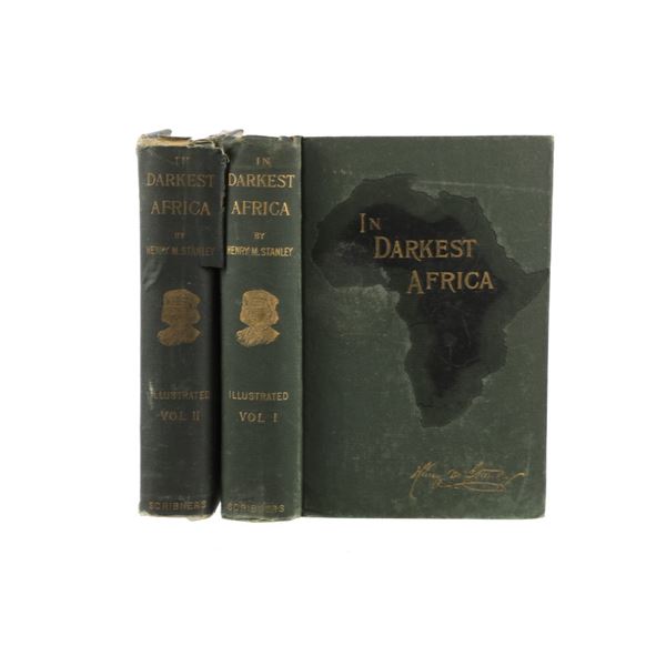 In Darkest Africa by H.M. Stanley 1st Ed. w/ Maps