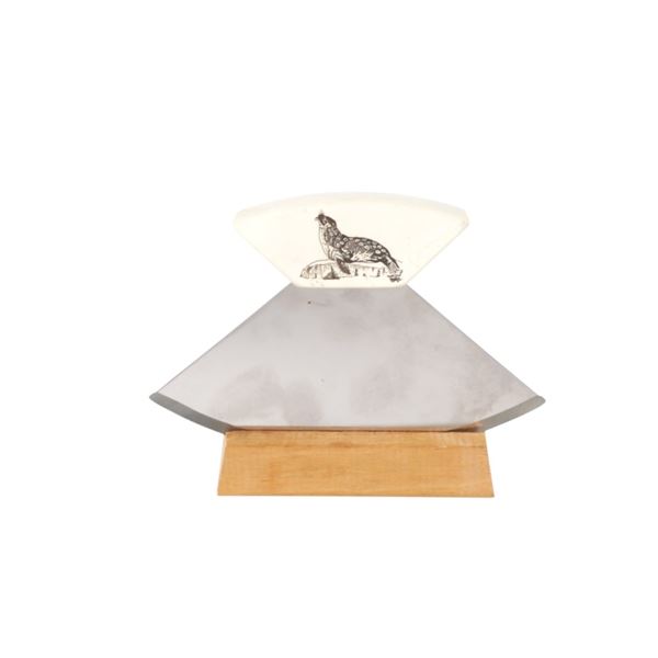 Alaskan Eskimo Walrus Tusk Scrimshaw Ulu Knife