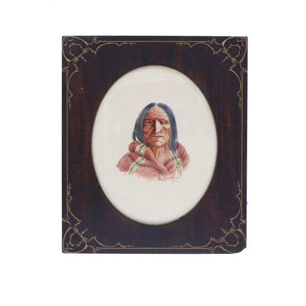 Rare Signed Charles Schatzlein Watercolour, 1909