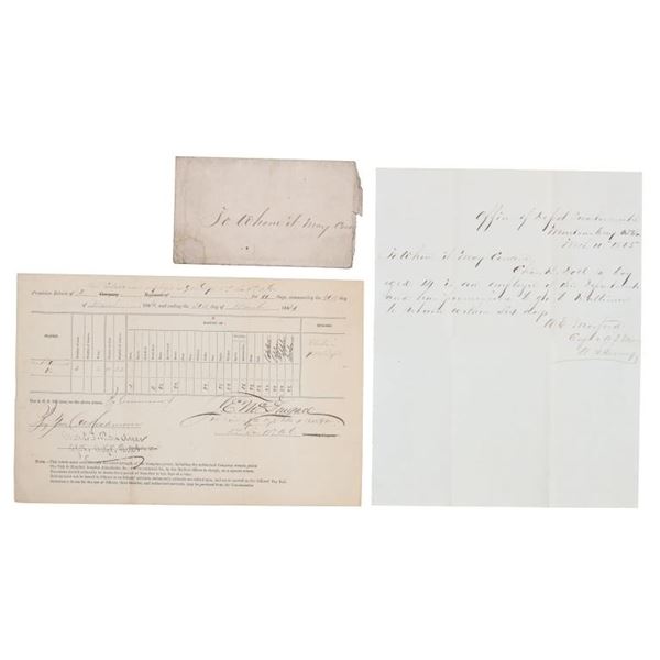 Civil War Provision & Baltimore Trip Letter / Doc
