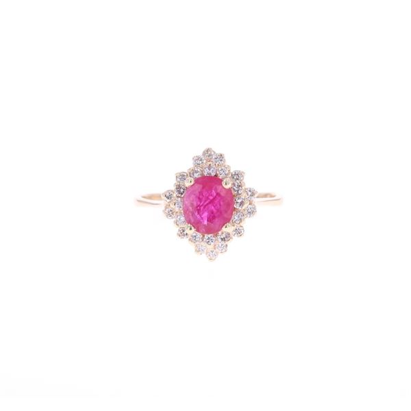 1.44ct Ruby & VS2 Diamond 14k Yellow Gold Ring