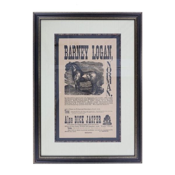 "Barney Logan & Dick Jasper" Breeding Broadside