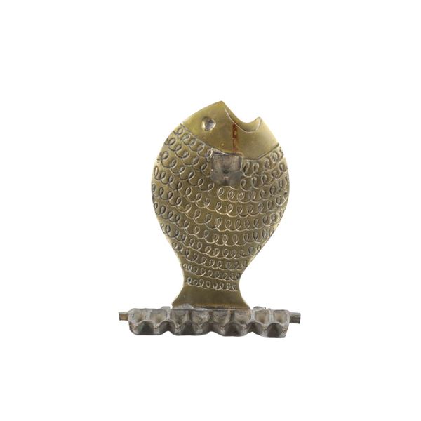 Ca. 19th C. North African, Judaica Fish Menorah