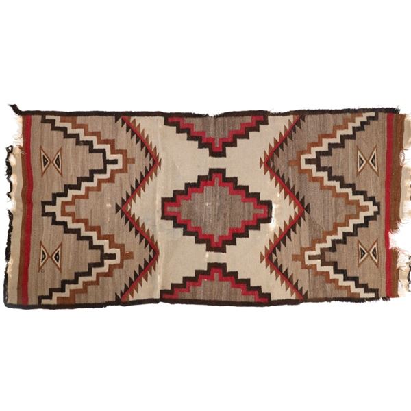 Early 1900's Navajo J.B. Moore Old Crystal Rug