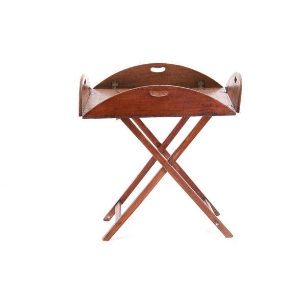 Ca. 1780 Rare George III Butler's Tray & Stand