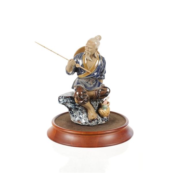 Chinese Mud Man (San Cai) Porcelain Sculpture