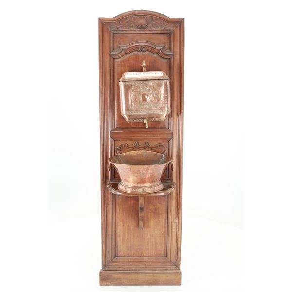 18th Century French Hammered Copper Lavabo