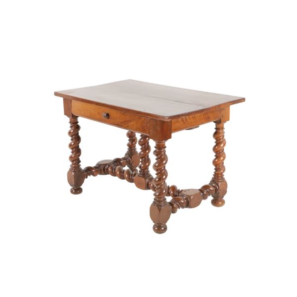 17th Century Louis XIII Carved Walnut Side Table