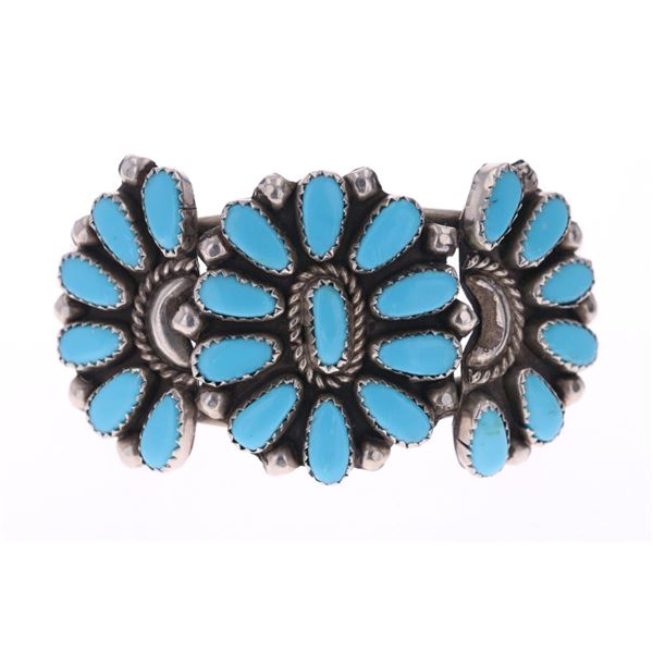 Old Pawn Navajo Petit Point Turquoise Bracelet