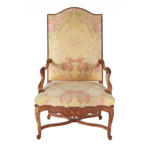 Louis XV Régence Fauteuil Arm Chair, 1715-1723