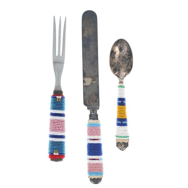 Ca. 1930-1950's Crow Apsaalooke Utensil Set