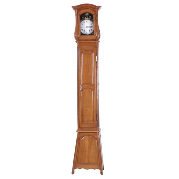 18th C. French Provincial Longcase Morbier Clock