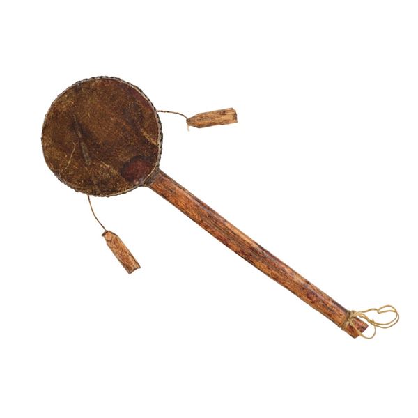 Plains Indians Rawhide Whirling Spin Drum c. 1900-