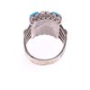 Image 3 : Navajo Sterling, Turquoise & Mother of Pearl Ring