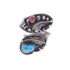 Image 1 : Hopi George Phillips Silver & Multi-Stone Ring