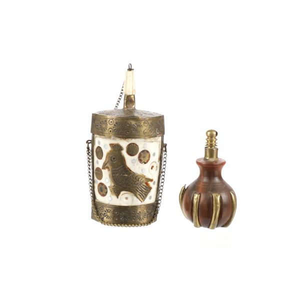 Oriental Brass Snuff or Opium Bottles c. 19th C.