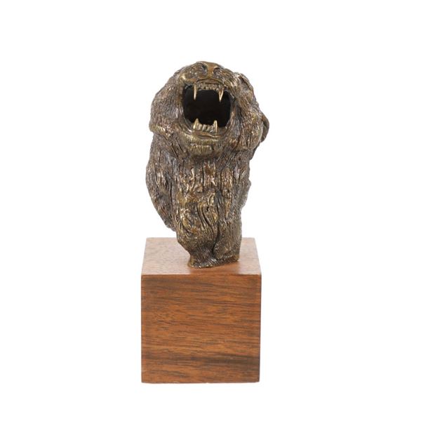 "Lion" Mounted Bronze Sculpture by Shoor c. 1985